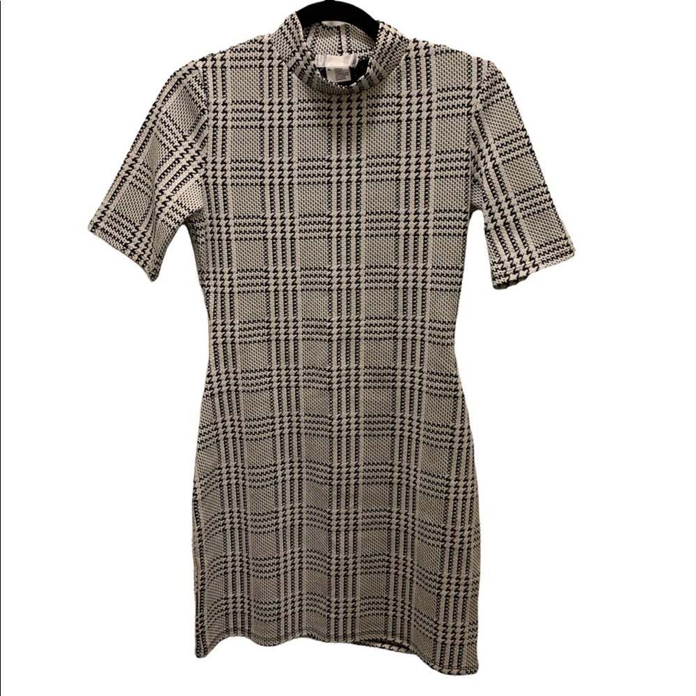 Black and White Plaid Dress